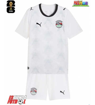 Egipto Segunda Equipación Niños Mundial 2026 Manga Corta (+ Pantalones cortos)